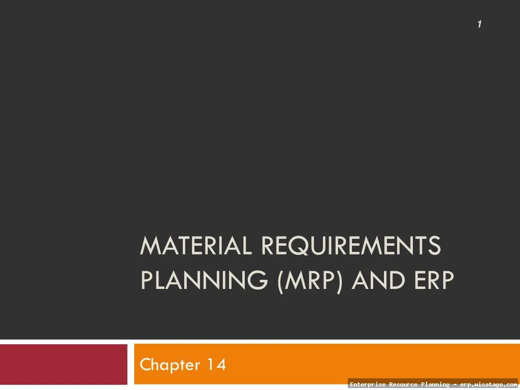 Advanced Material Requirements Planning ERP.